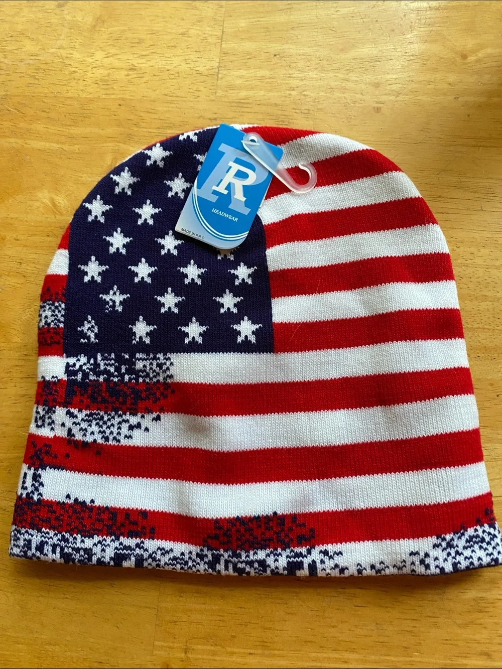 ! R headwear Patriotic Knit Beanie. Red White Blue.OS. Unbranded Acrylic